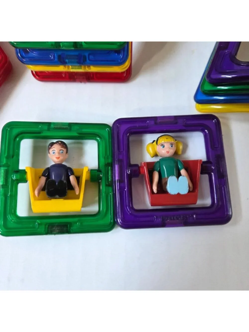 Magformers Magnetic Building Tiles 94 Piece Assorted Shapes Lot STEM